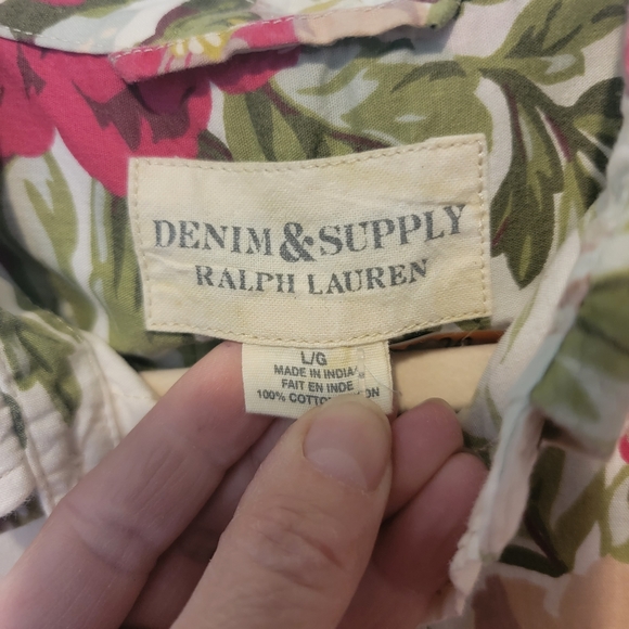 Ralf Lauren Denim and Supply Short Sleeve Button Down Shirt - Picture 2 of 4